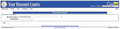 How to Search Using Case Numbers on Missouri Court portal